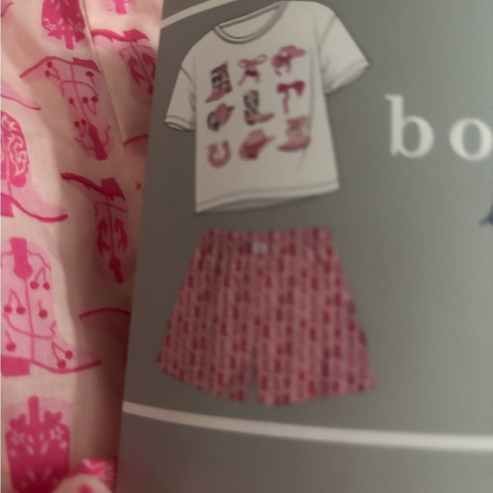 Pink Patterned Pajama Shorts Set size Small